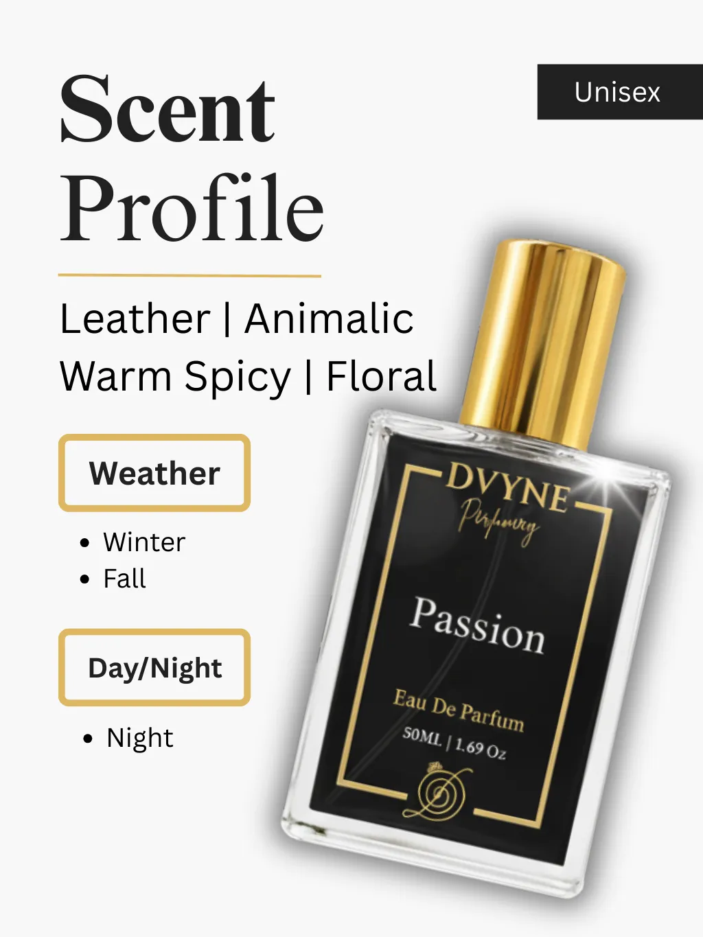2. Dvyne Perfumery Passion - Impression of Tom Ford Ombré Leather, Premium Long-Lasting Unisex Perfume - Scent Profile